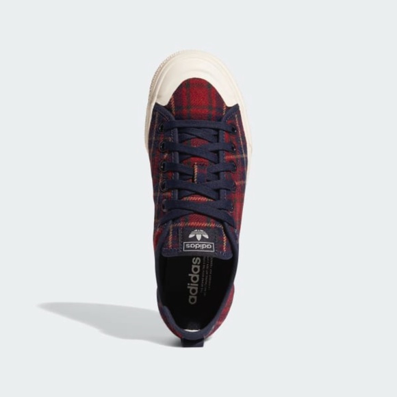 Adidas Nizza RF Platform Low Womens Casual Shoes Red Plaid H02710 NEW Sz 7 - Picture 3 of 8